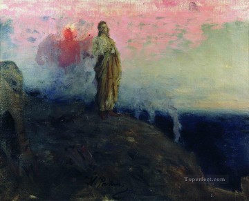 Sígueme satanás tentación de Jesucristo 1903 Ilya Repin Pinturas al óleo